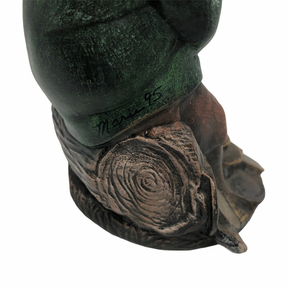 Vintage Porcelain Money Coin Gnome Figure Figurine Mystical Mythical Artist Sign - Picture 5 of 9